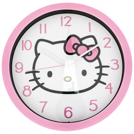 Hello Kitty Face Pink Colorway Wall Clock